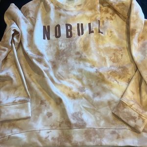 NWT NOBULL Womens Sweatshirt Brown Tie Dye SIZE L